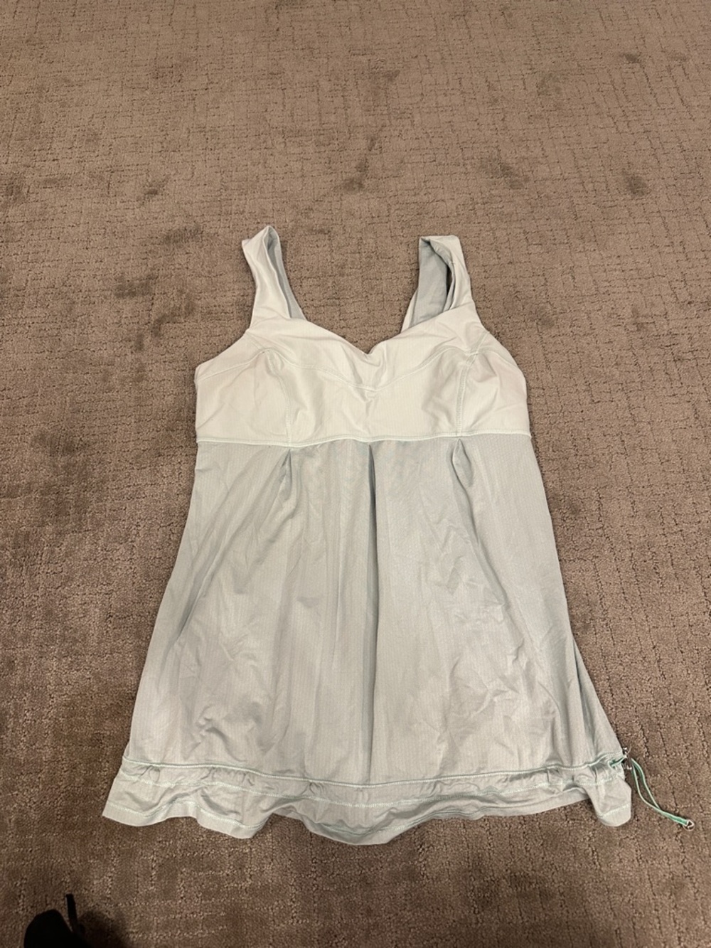lululemon athletica Light Blue run tame me Tank Top